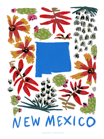 New Mexico American Gouache Print