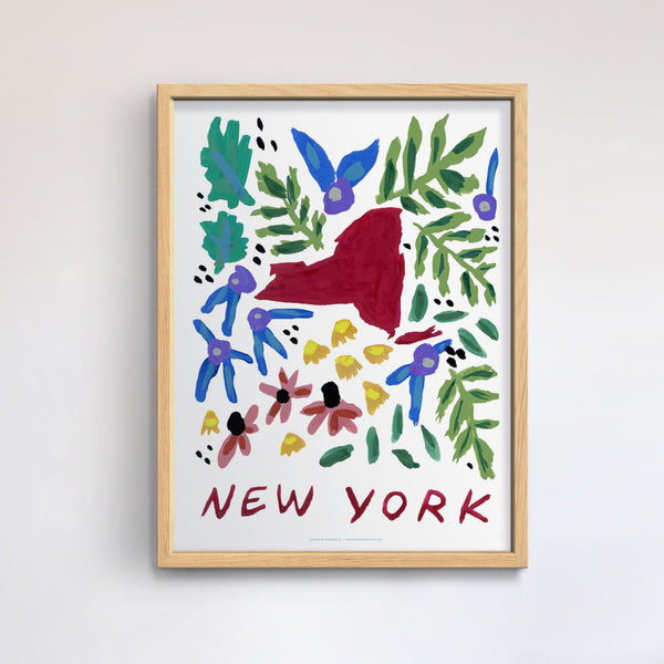 New York American Gouache Print