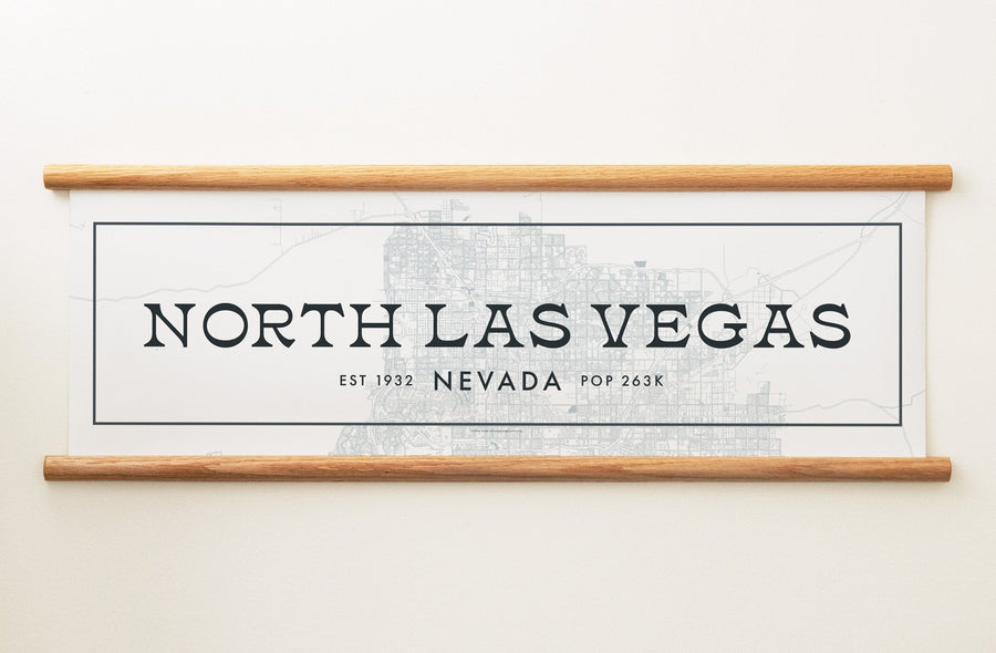 North Las Vegas Nevada Canvas Map