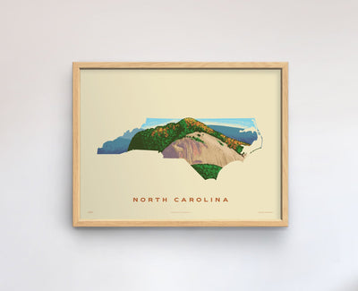 North Carolina State Print - Looking Glass Rock