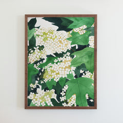 油絵 絵画 【Hydrangea】 Oakleaf Hydrangeas Print - 50 States of Beauty