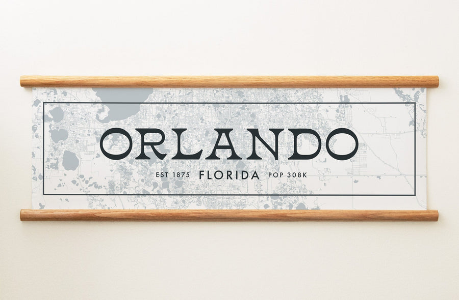 Orlando Florida Canvas Map