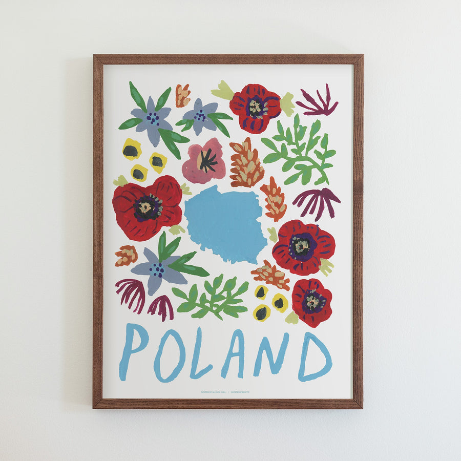Poland Gouache Print