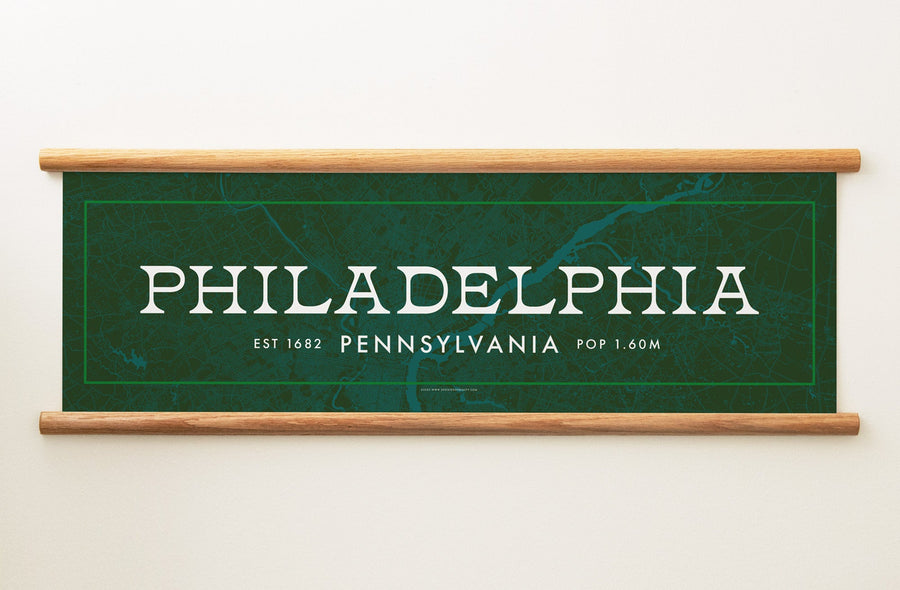Philadelphia Pennsylvania Canvas Map