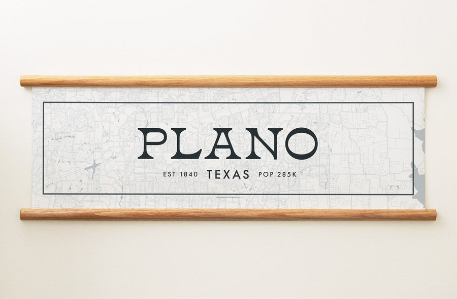 Plano Texas Canvas Map