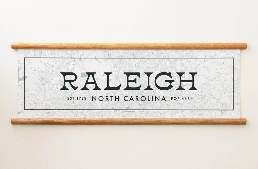 Raleigh North Carolina Canvas Map