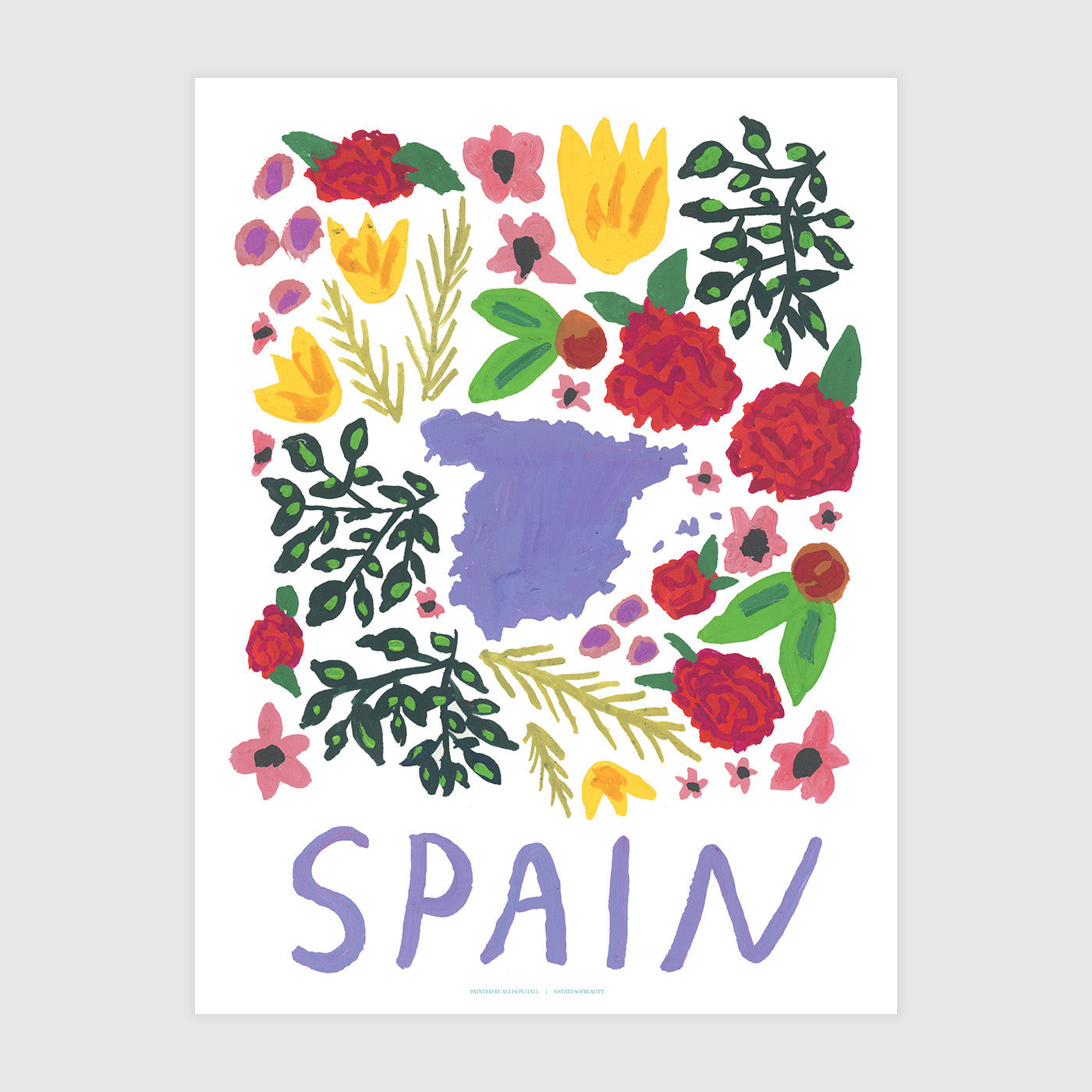 Spain Gouache Print
