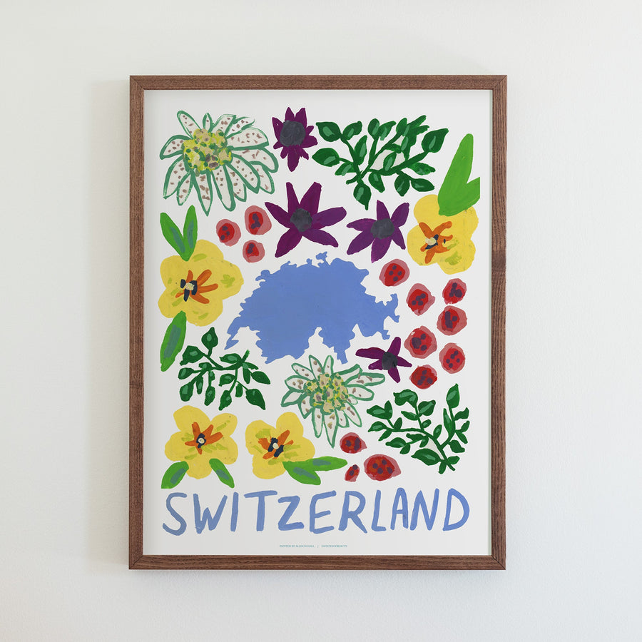 Switzerland Gouache Print