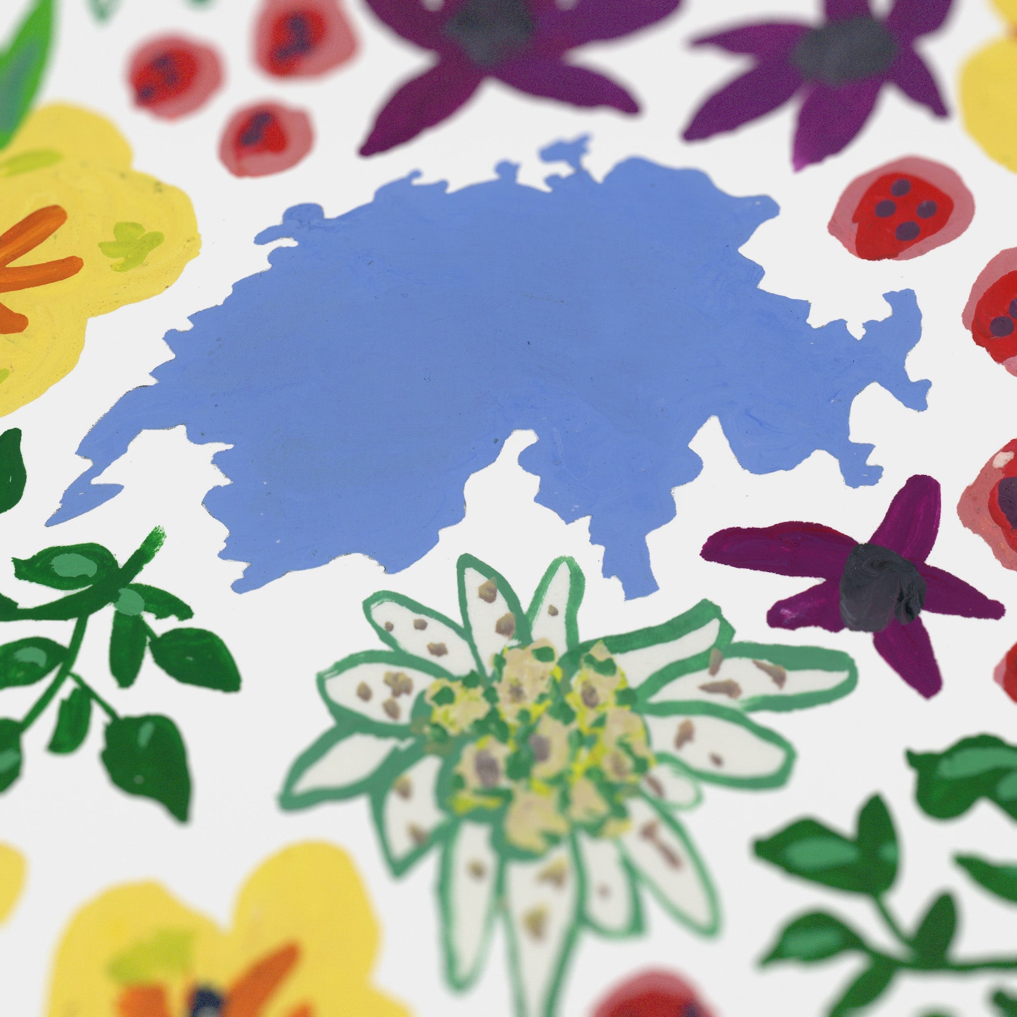 Switzerland Gouache Print