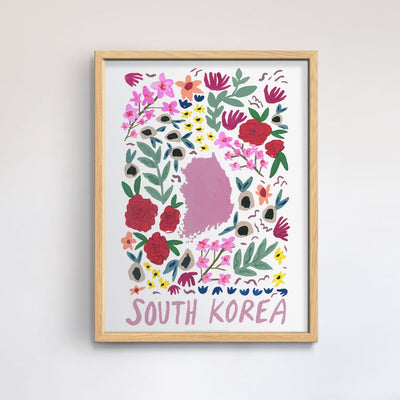 South Korea Gouache Print