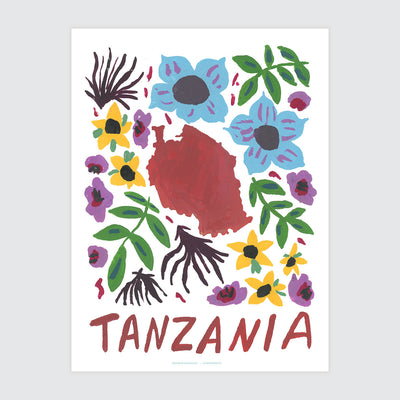 Tanzania Gouache Print