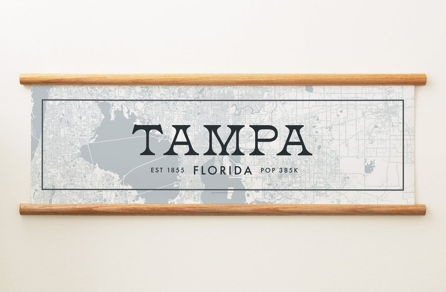 Tampa Florida Canvas Map