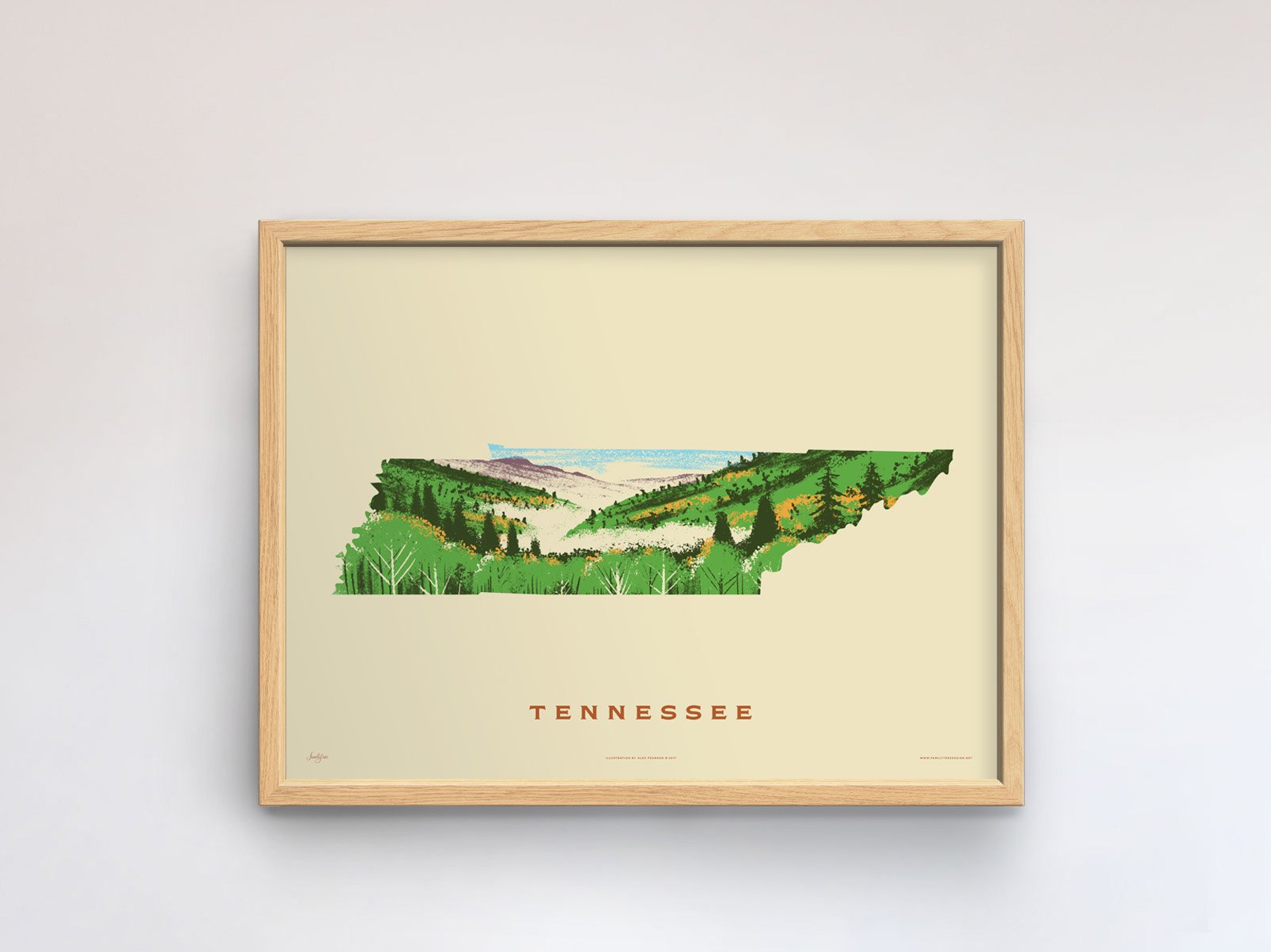 Tennessee State Print - Smoky Mountains