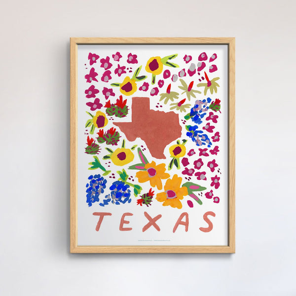 Texas American Gouache Print