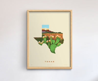 Texas State Print - Prickly Pear