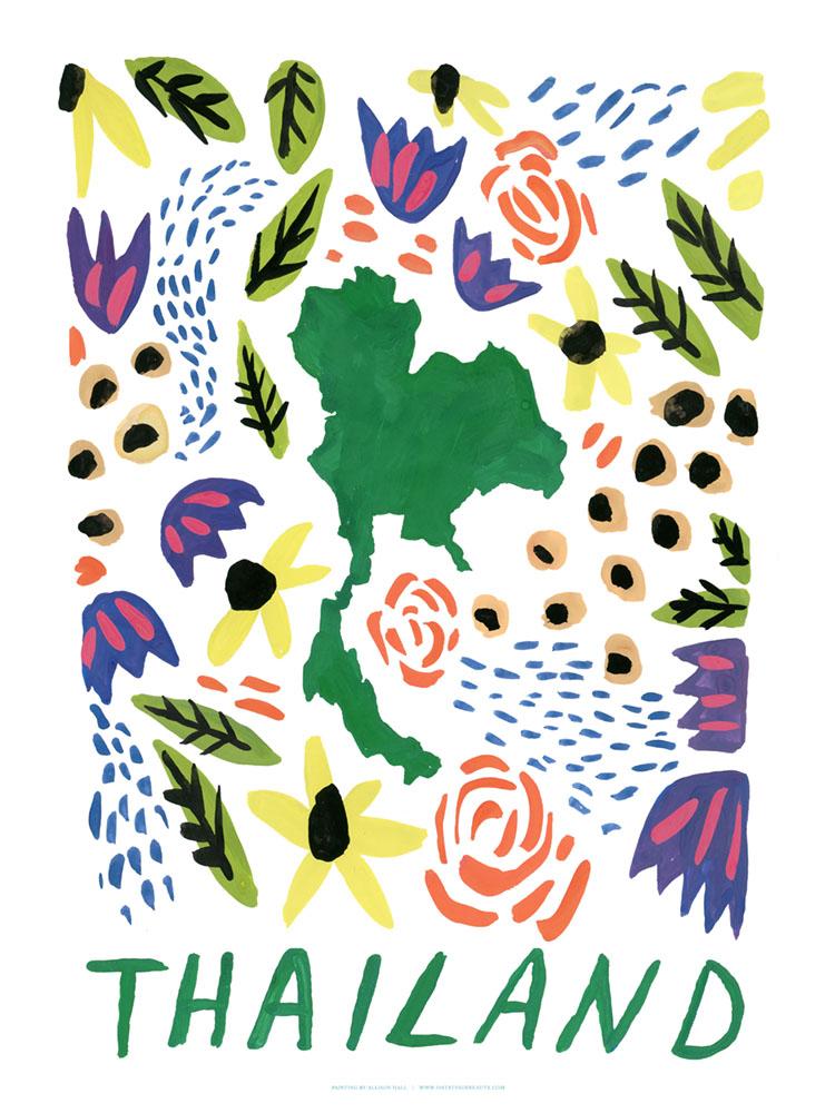 Thailand Gouache Print