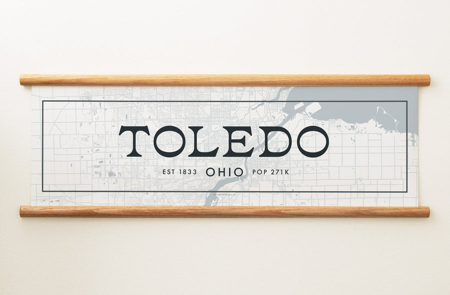 Toledo Ohio Canvas Map
