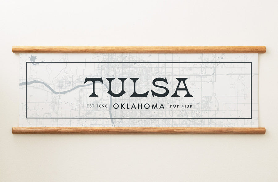 Tulsa Oklahoma Canvas Map
