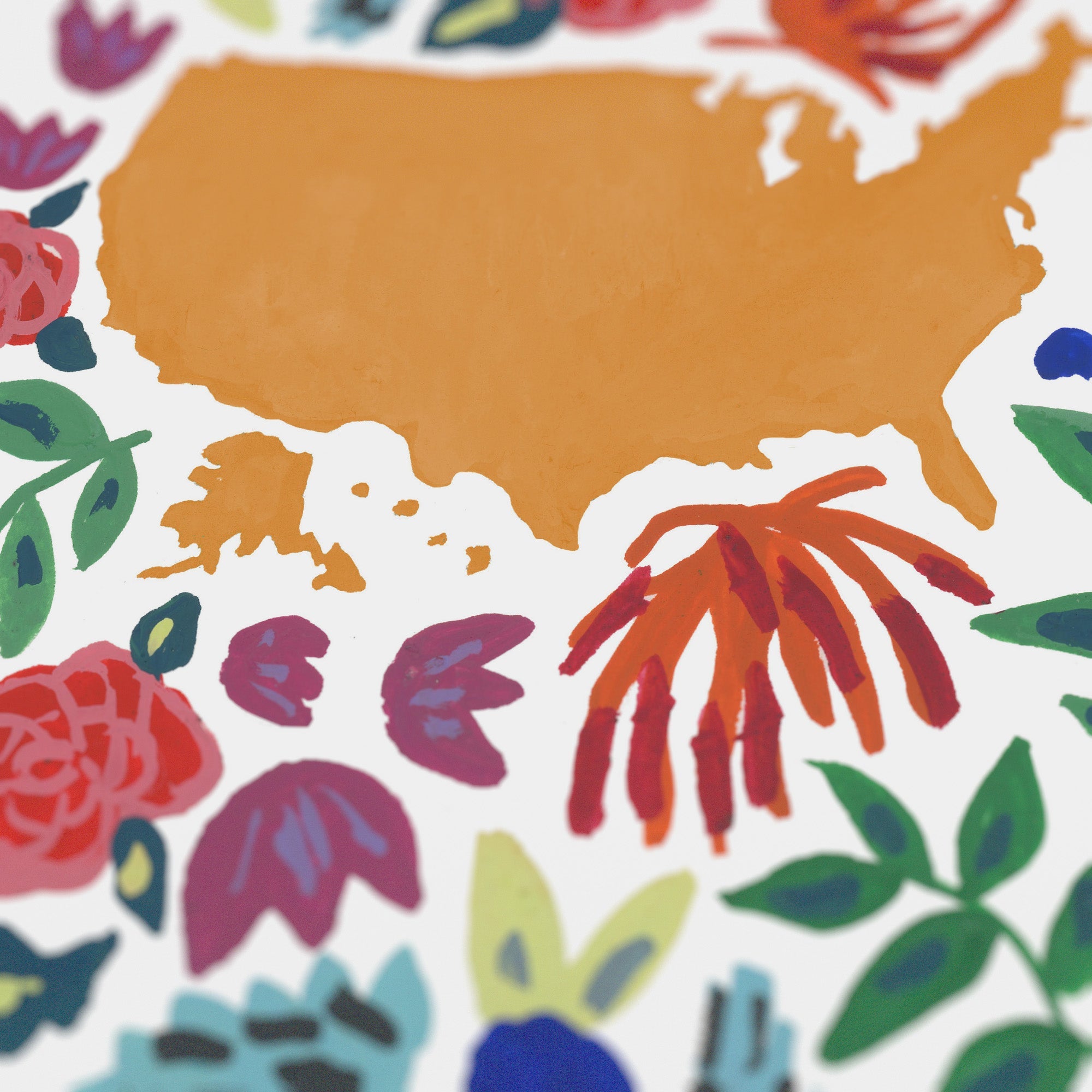 Usa Gouache Print