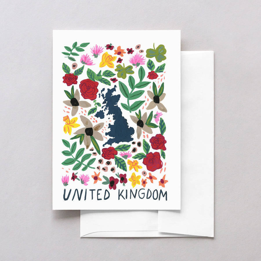 United Kingdom World Gouache Greeting Card