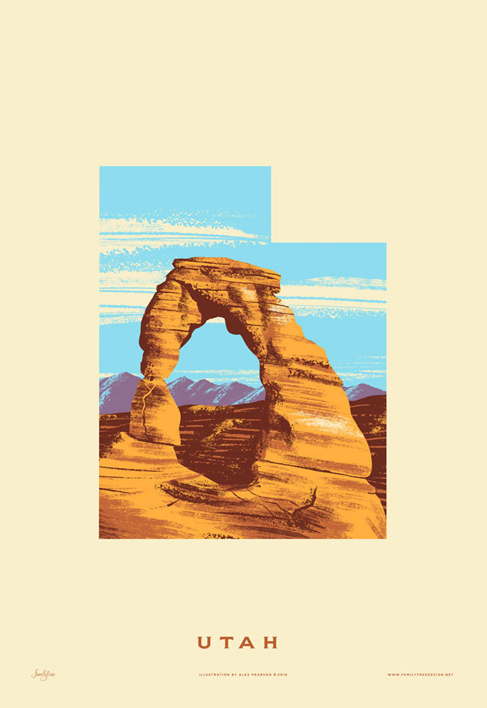 Utah State Print - Arches National Park