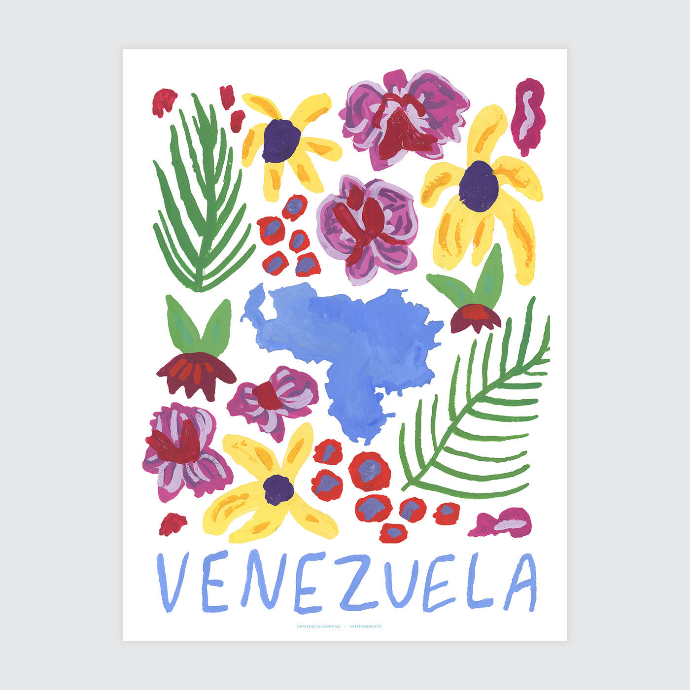Venezuela Gouache Print