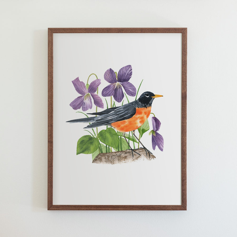 Wisconsin American Robin Print