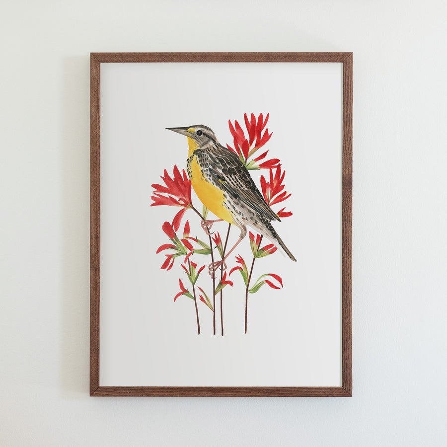 Wyoming Western Meadowlark Print