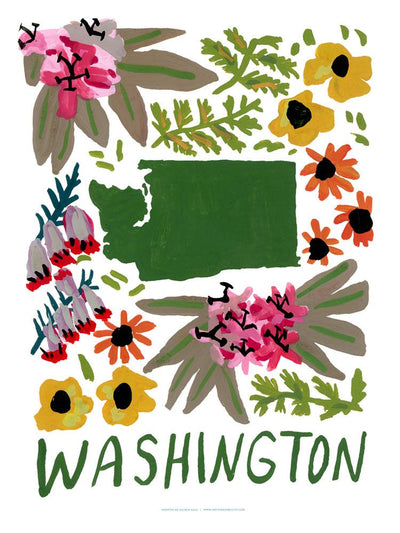 Washington American Gouache Print