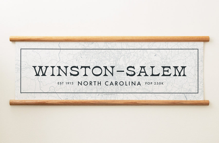 Winston–Salem North Carolina Canvas Map