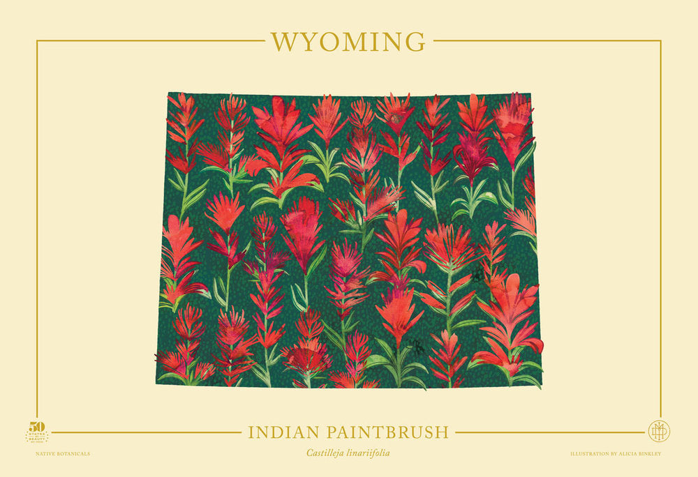 Wyoming Native Botanicals Print - 50 States Of Beauty